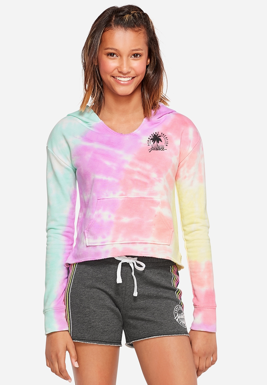 justice tie dye hoodie