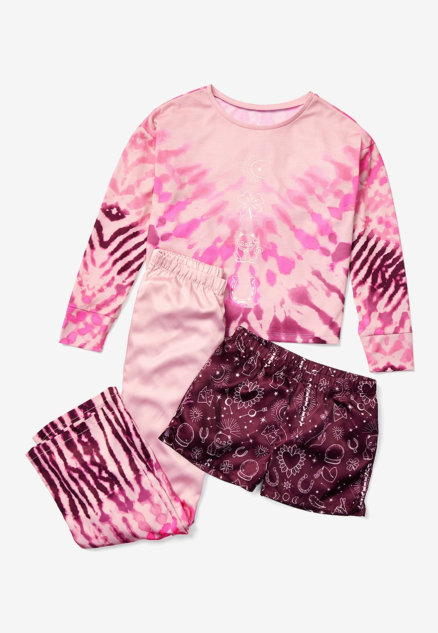 Lucky Charm Tie Dye 3-Piece Pajama Set