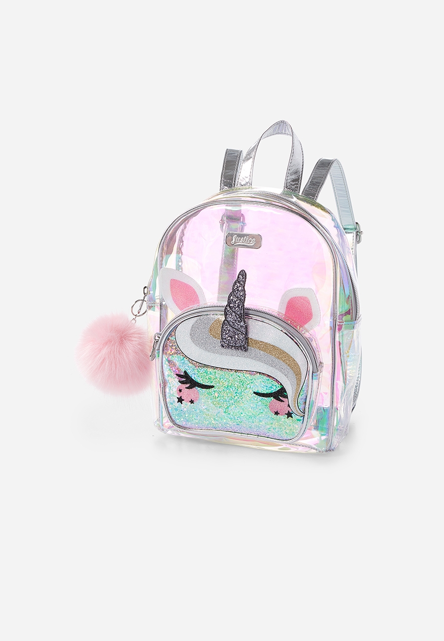 Justice clear backpack hotsell