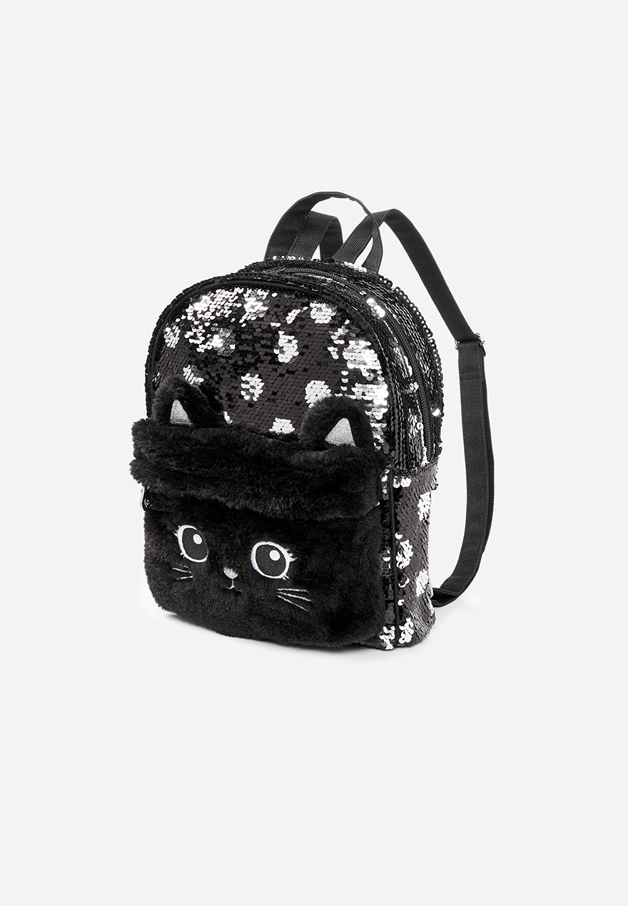 black cat mini backpack