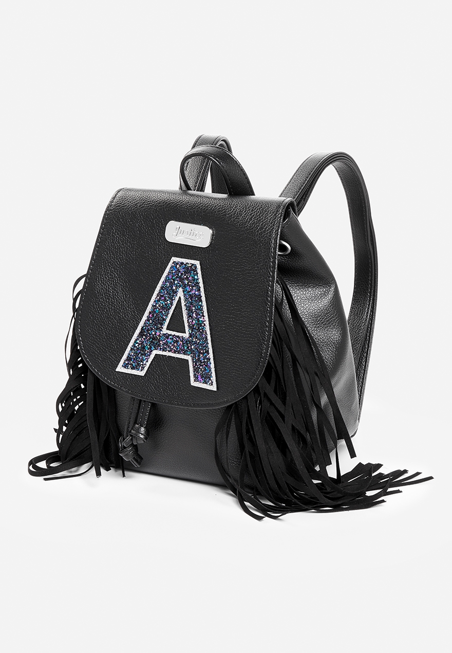 black glitter mini backpack