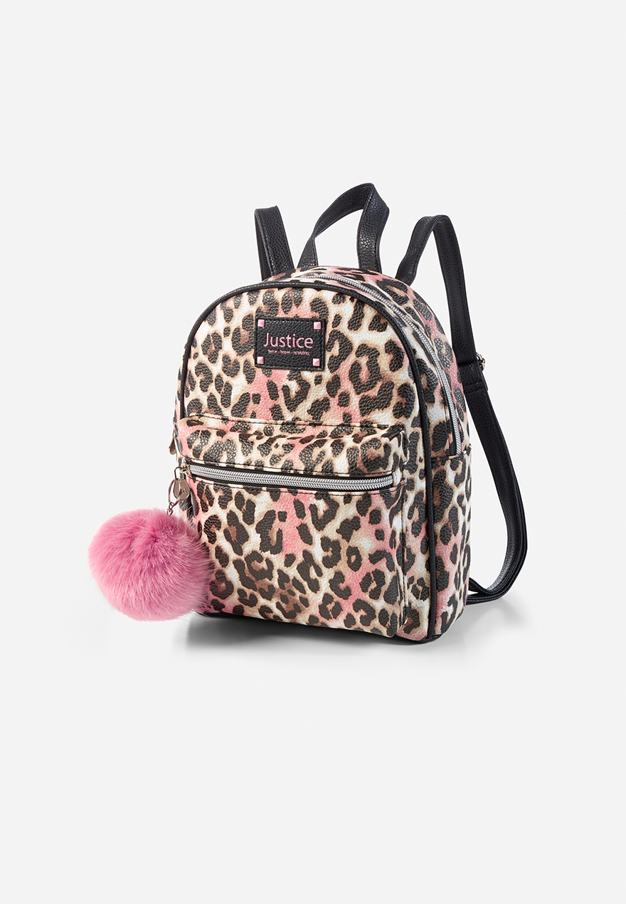 mini leopard print backpack