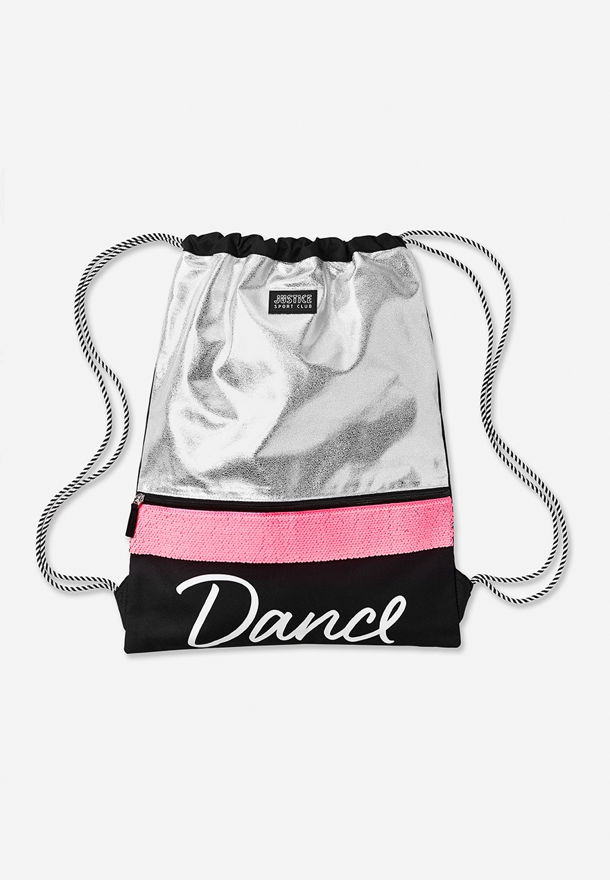 justice drawstring bag