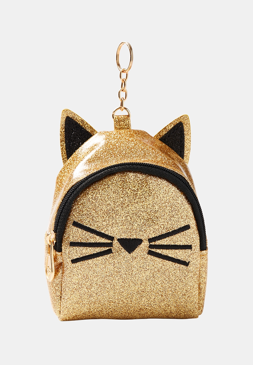 glitter cat backpack