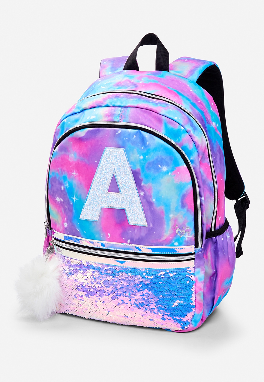 justice glitter backpack