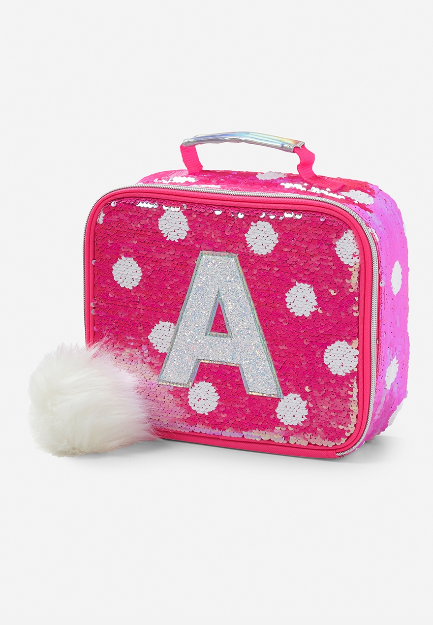 pink sequin lunch box