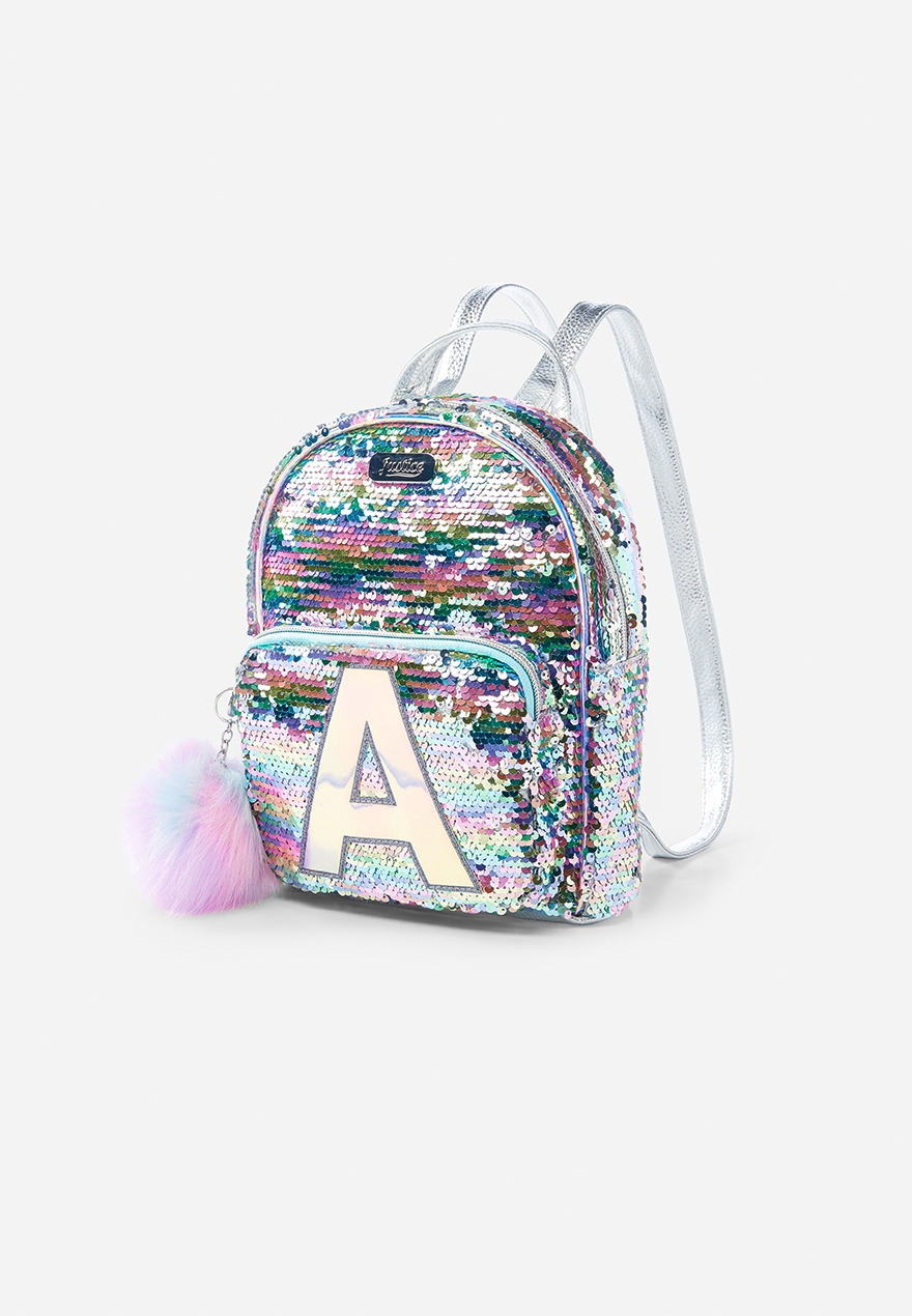 initial unicorn flip sequin mini backpack