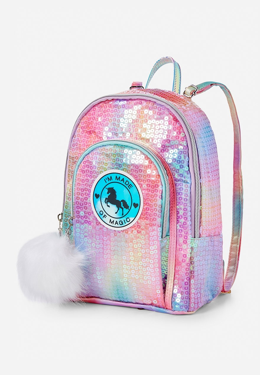 justice shimmer unicorn backpack