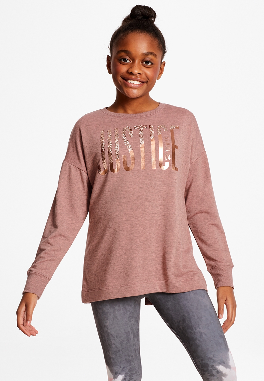 lace back sweatshirt