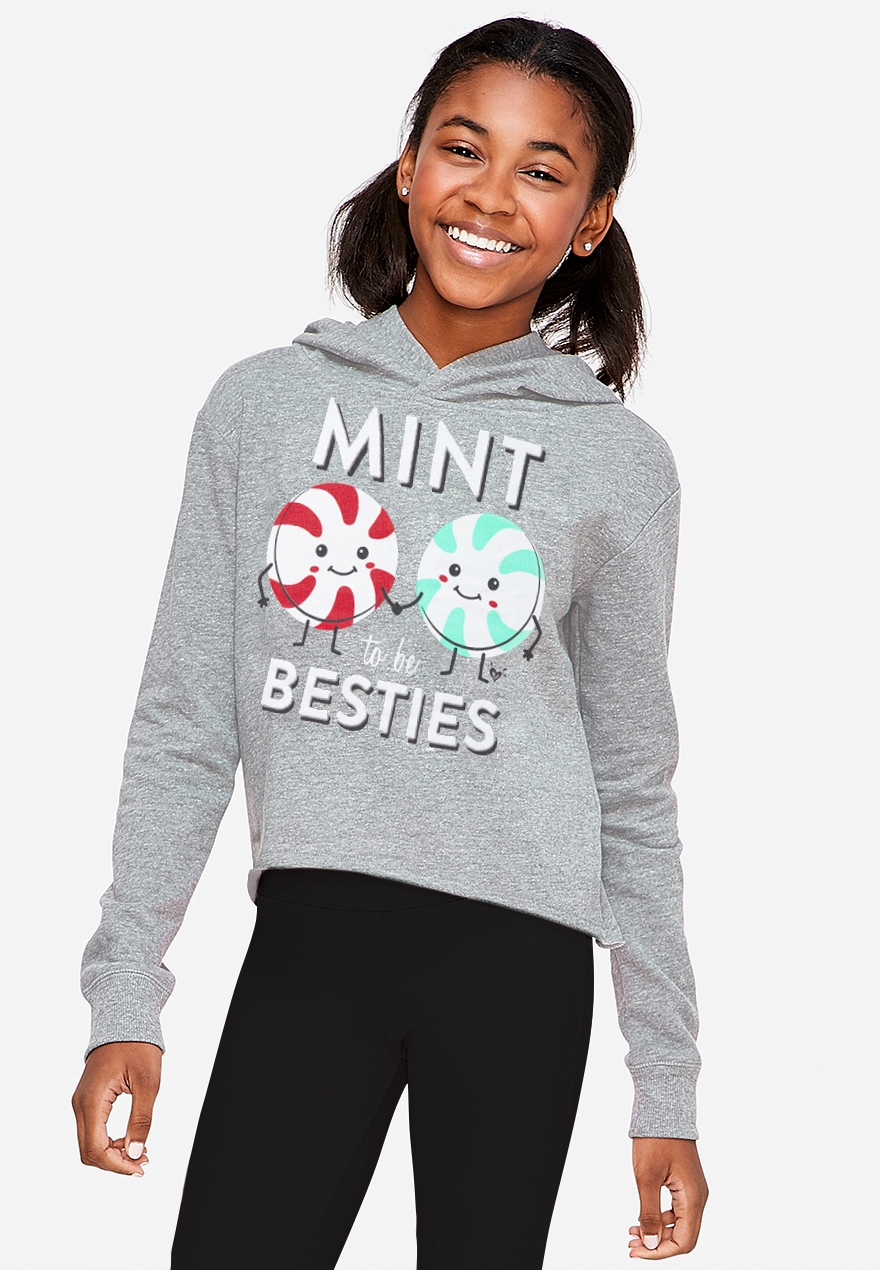 girls mint hoodie