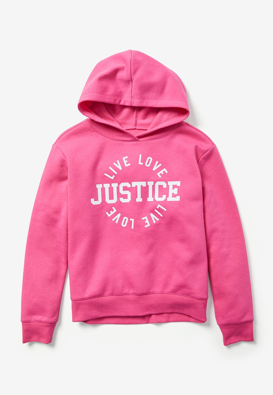 justice logo hoodie