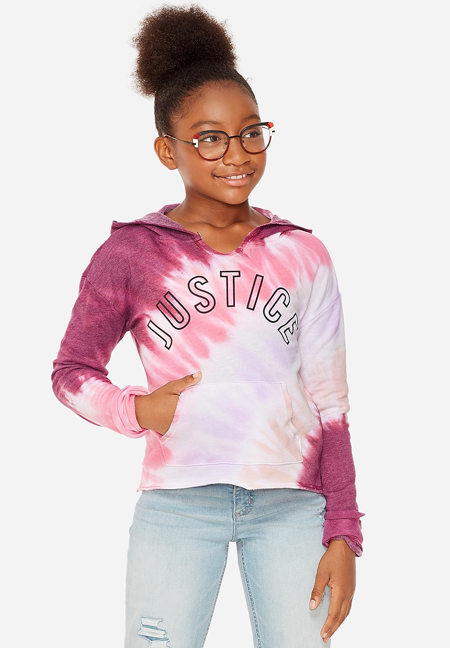 justice tie dye sweatshirt