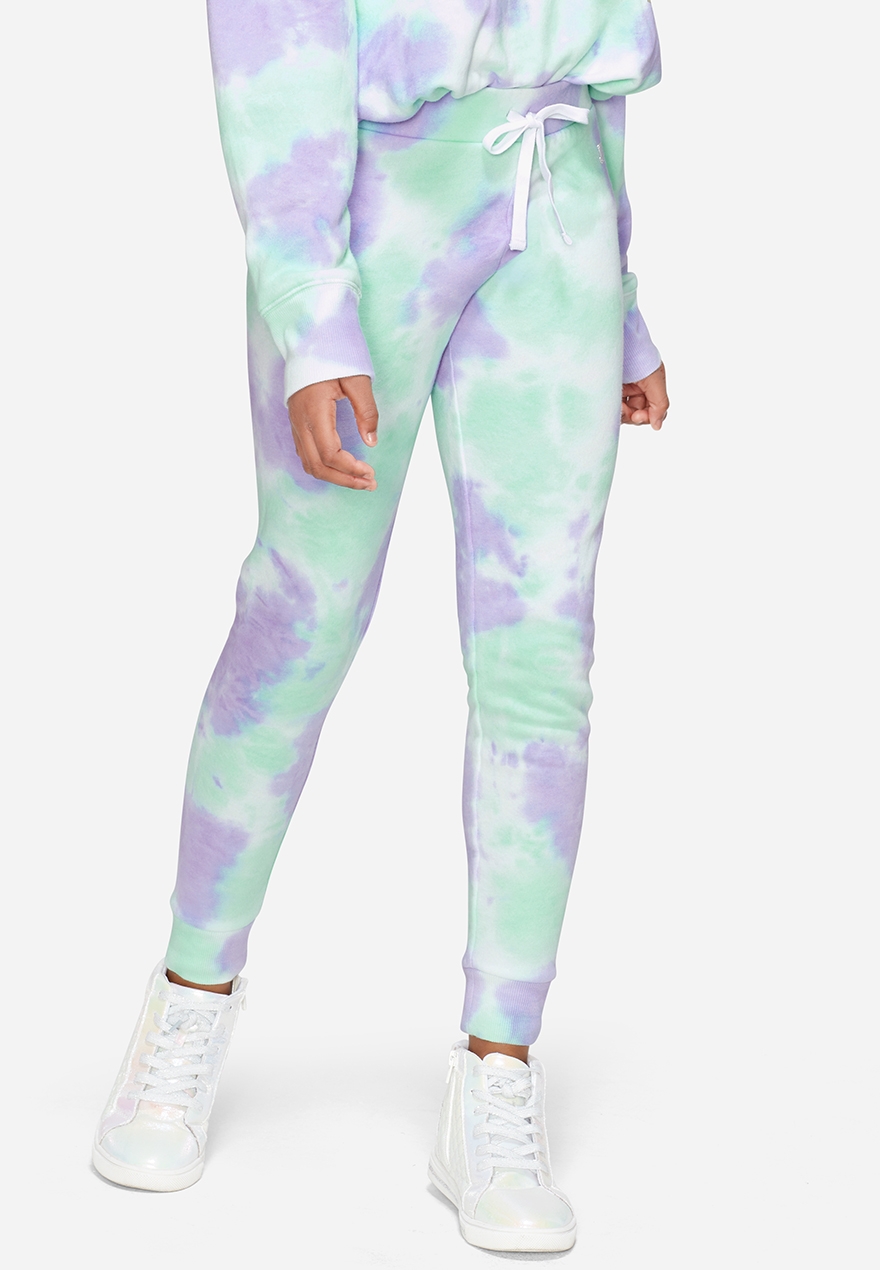 tie dye fleece joggers