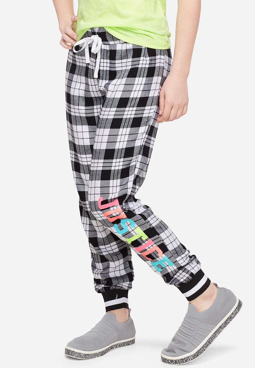 women's plaid joggers