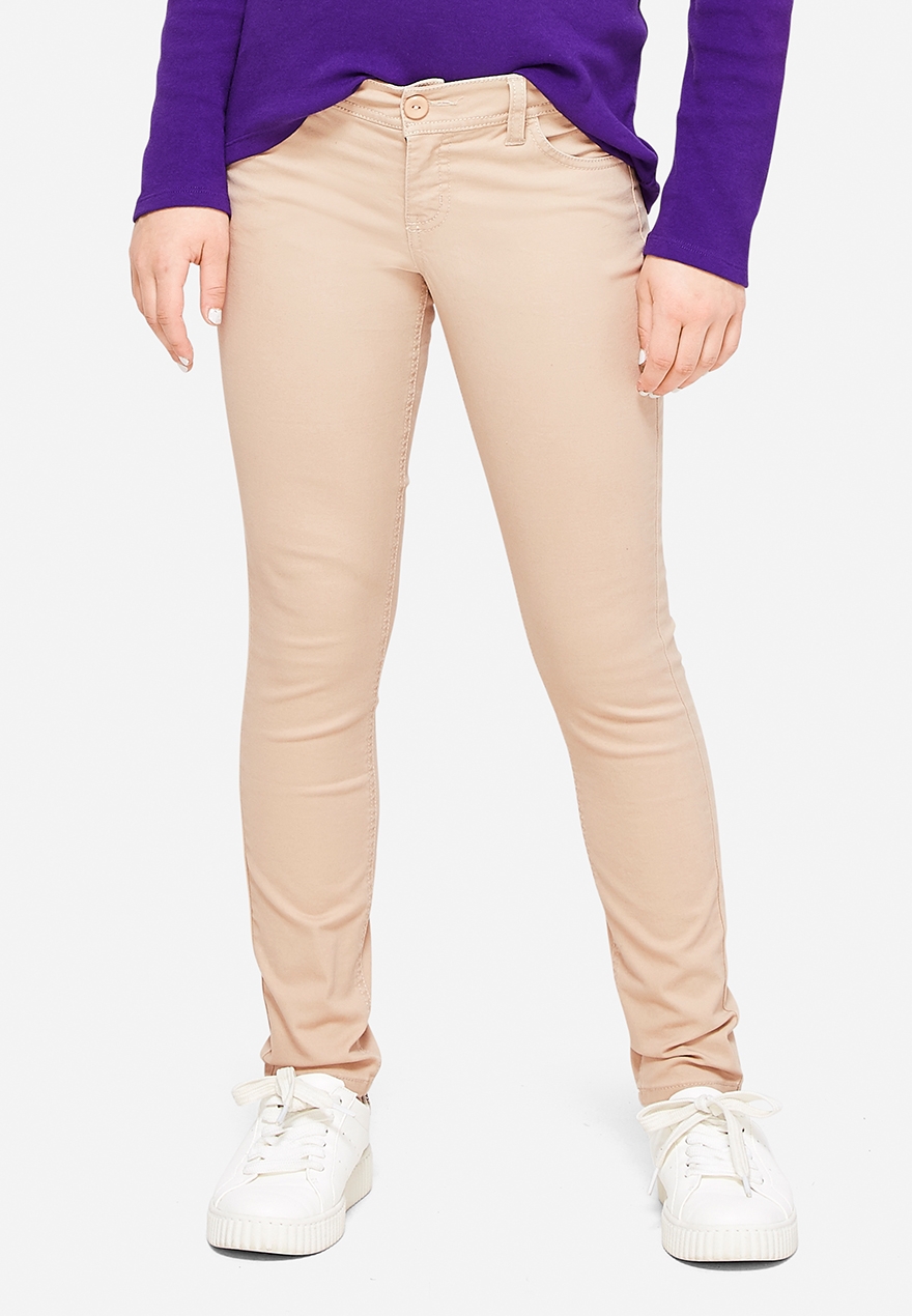 girl school uniform skinny pants