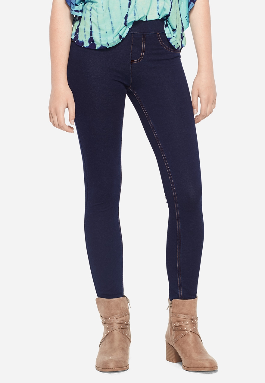 jean leggings pull on