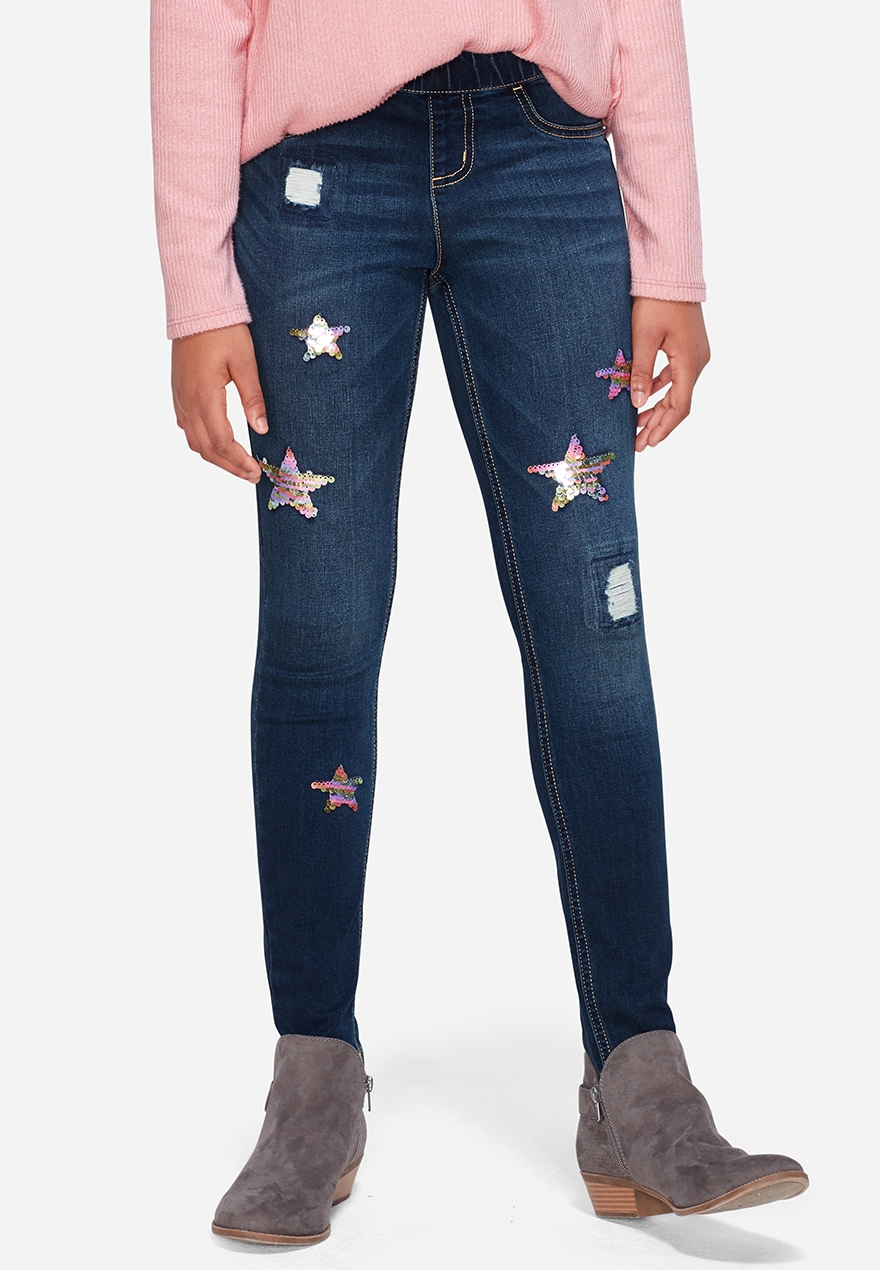 justice sequin jeans