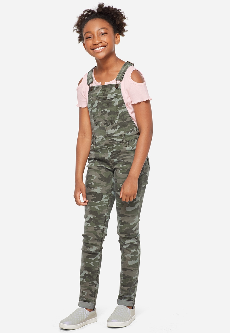 camo overalls for girls