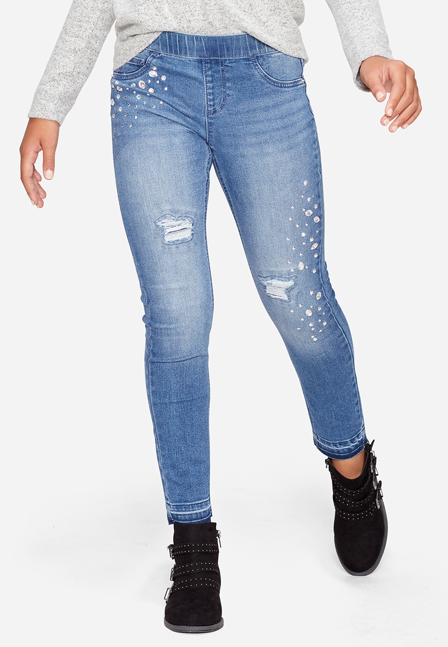 pull on jean leggings