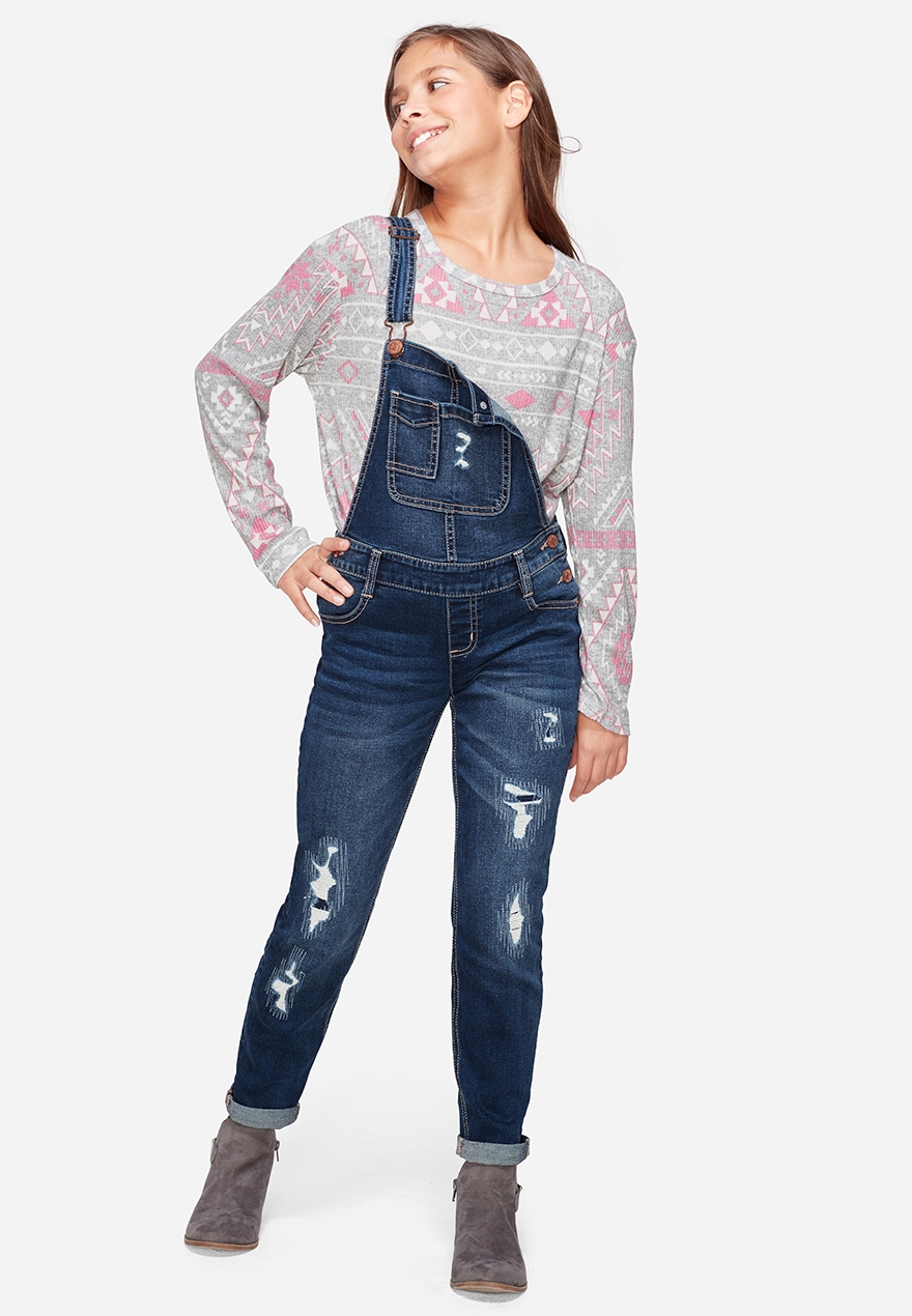 justice overalls shorts