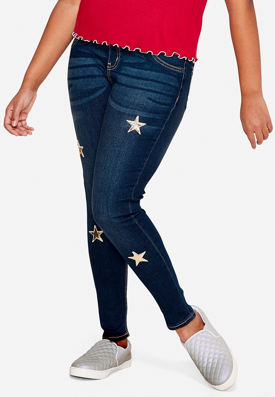 justice sequin jeans