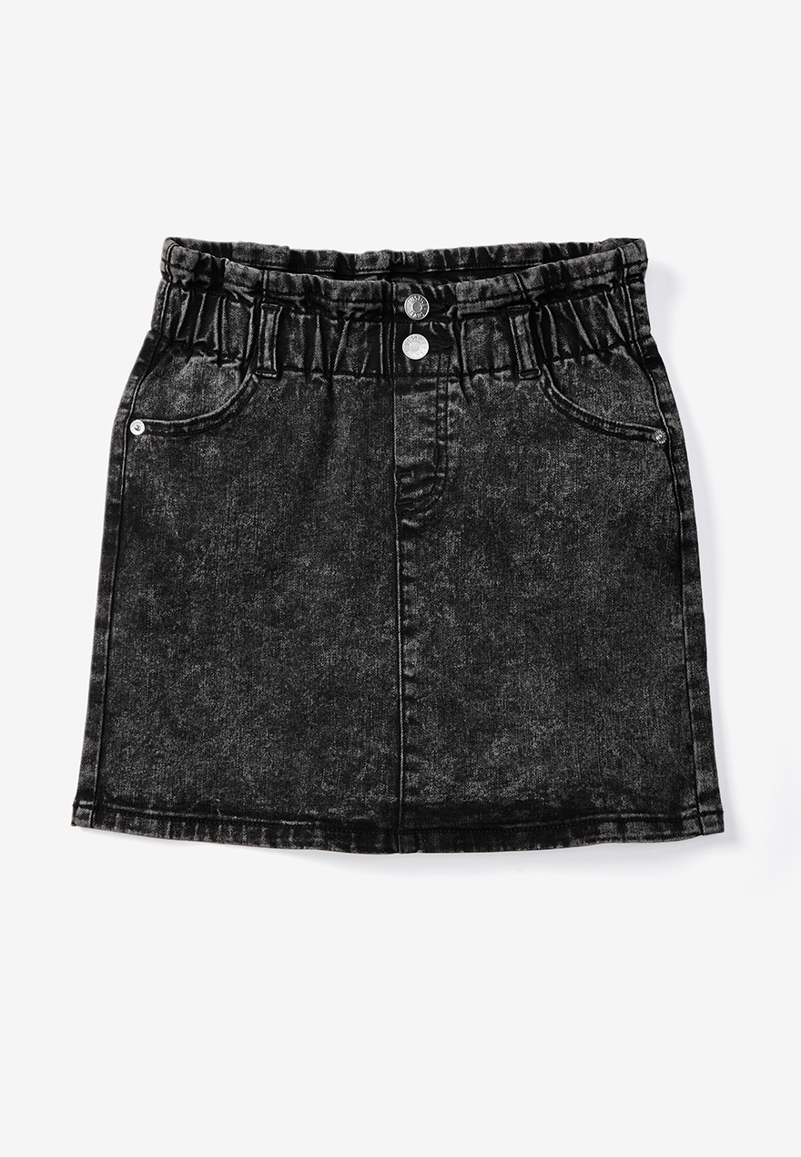 next black denim skirt