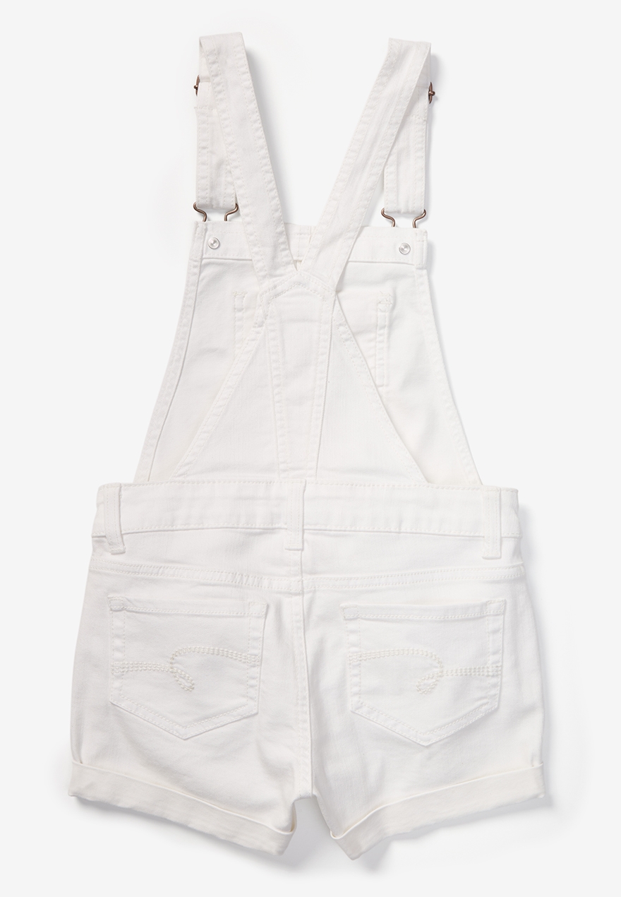 girls white shortalls