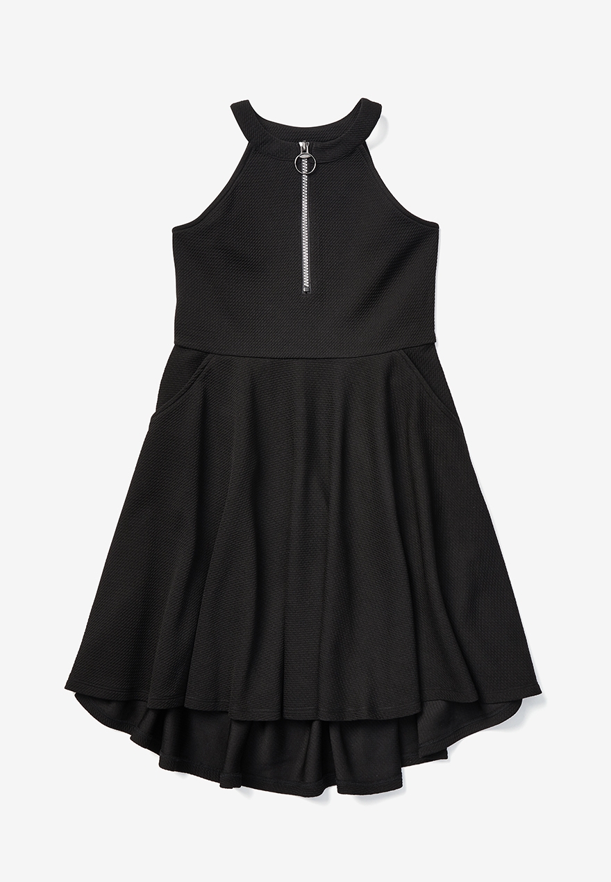 girls plus size black dress