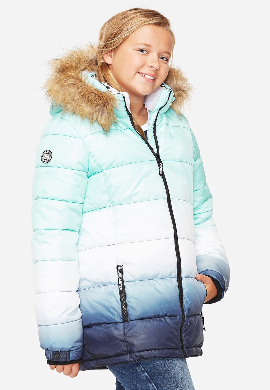 justice plus size coats