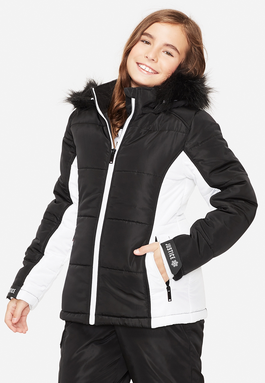 justice girls winter coat