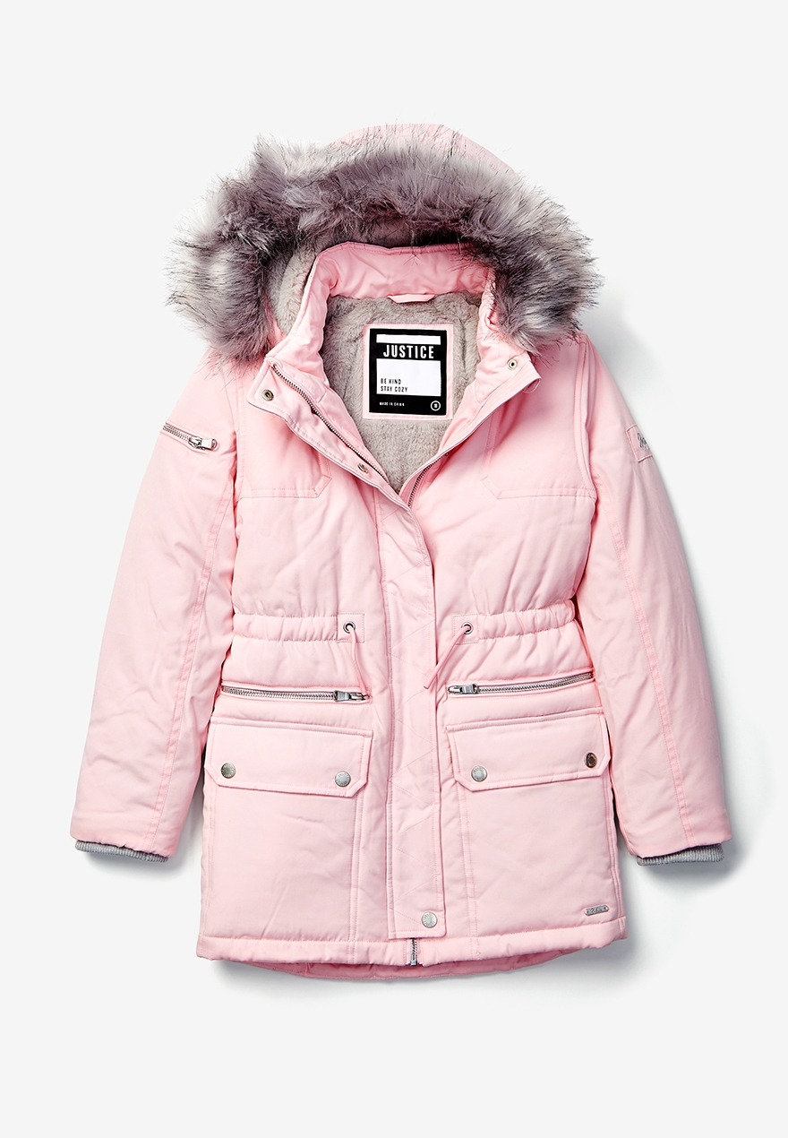 justice plus size coats