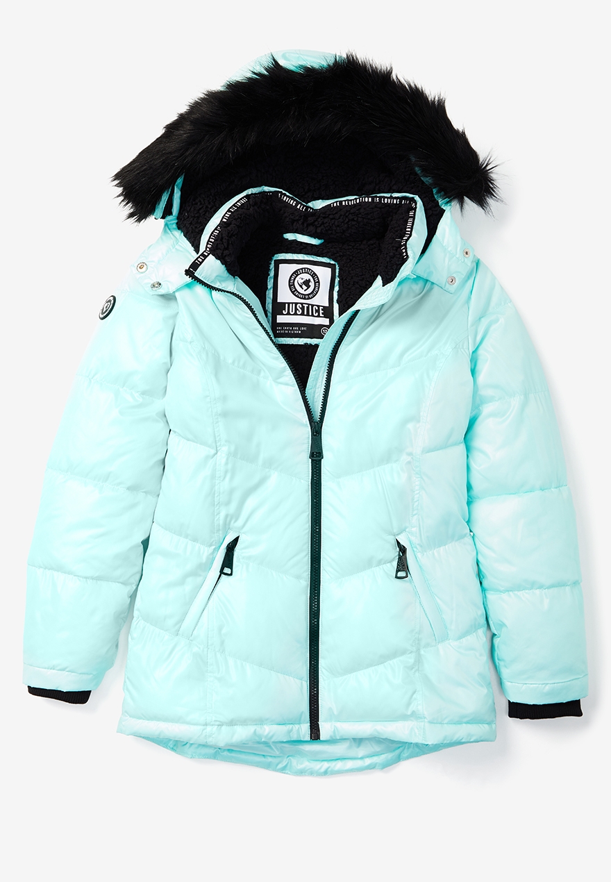 justice girls winter coat