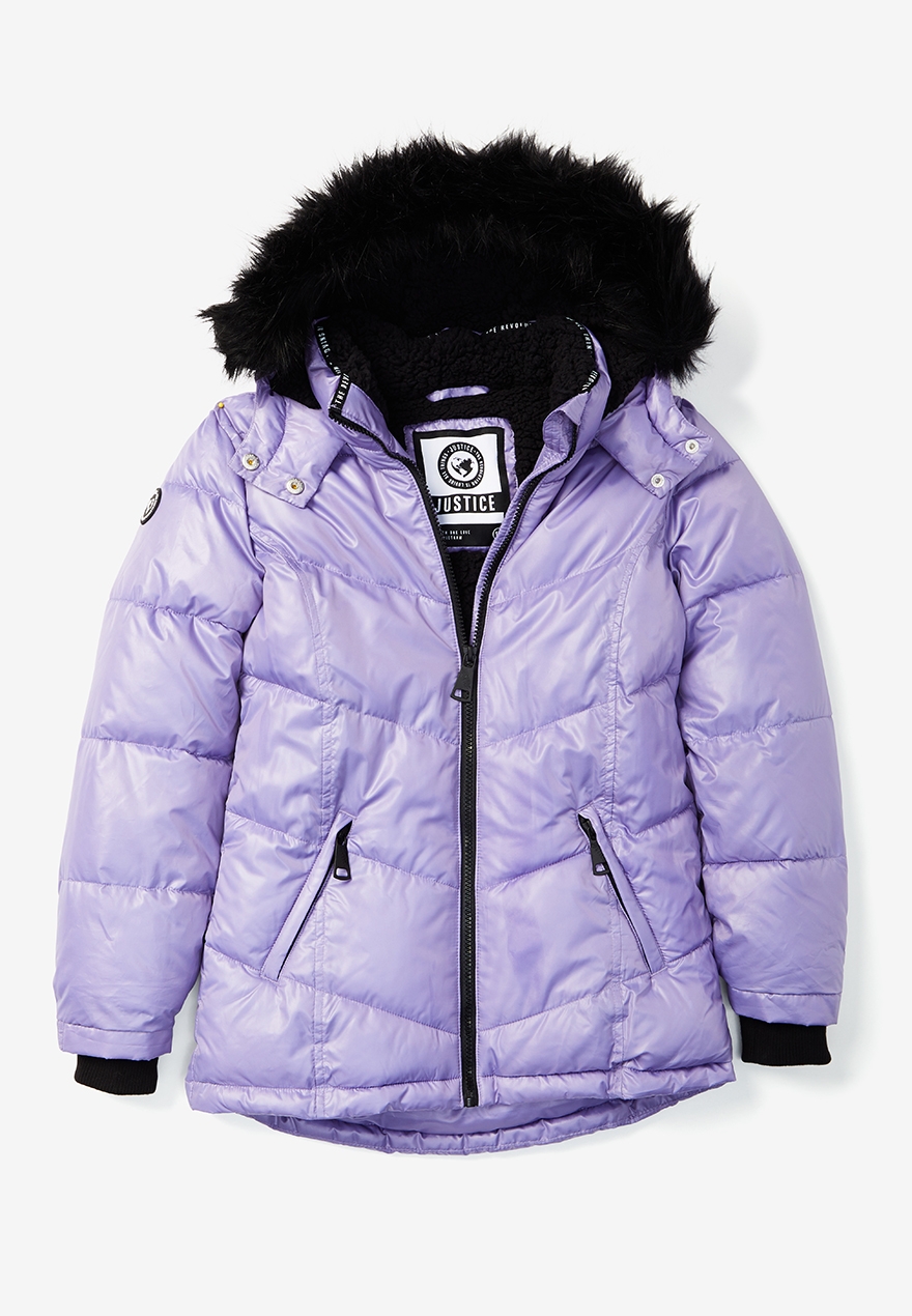 justice girls winter coat