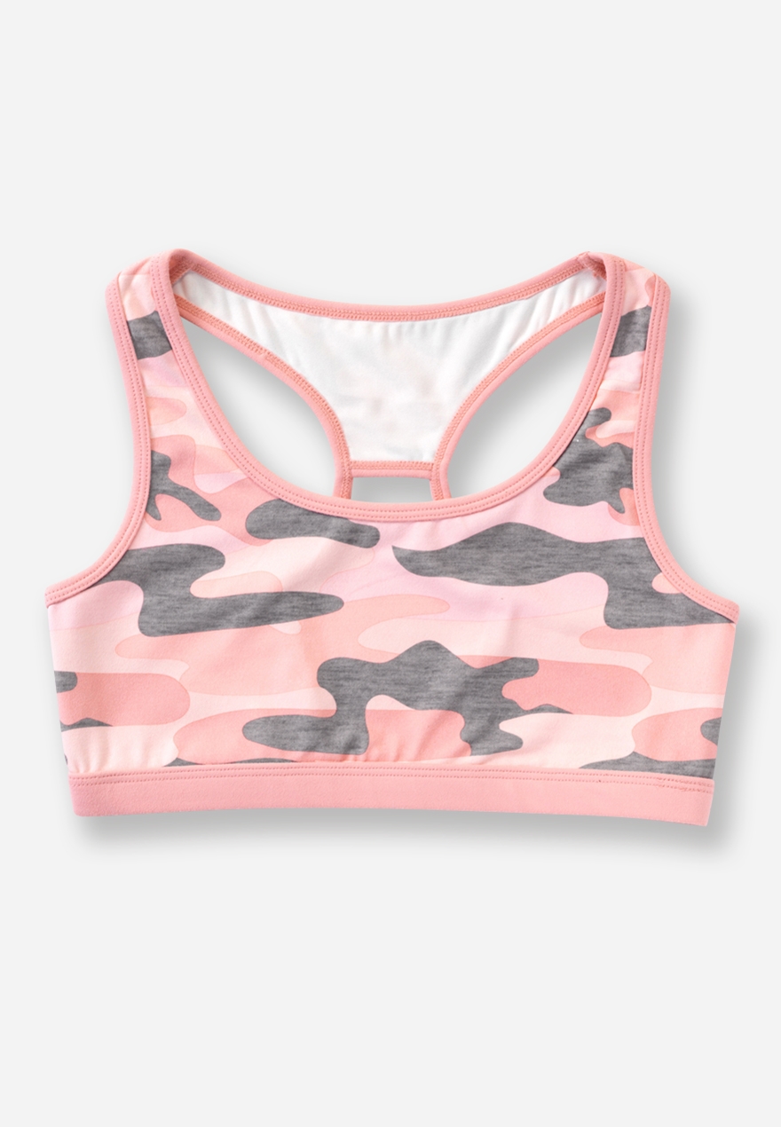 girls camo sports bra