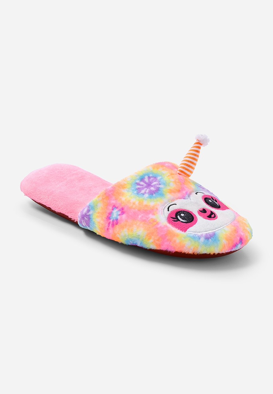 girls rainbow slippers