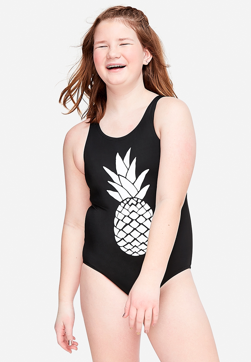 justice pineapple swimsuit