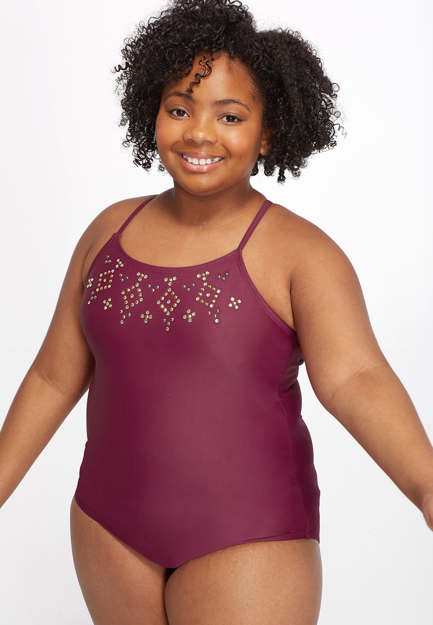 girls plus size bathing suits