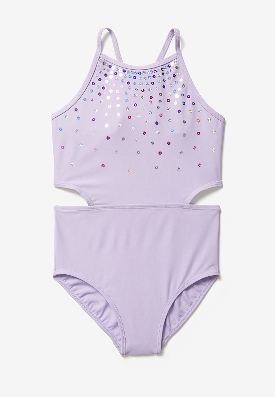 lavender one piece bathing suit