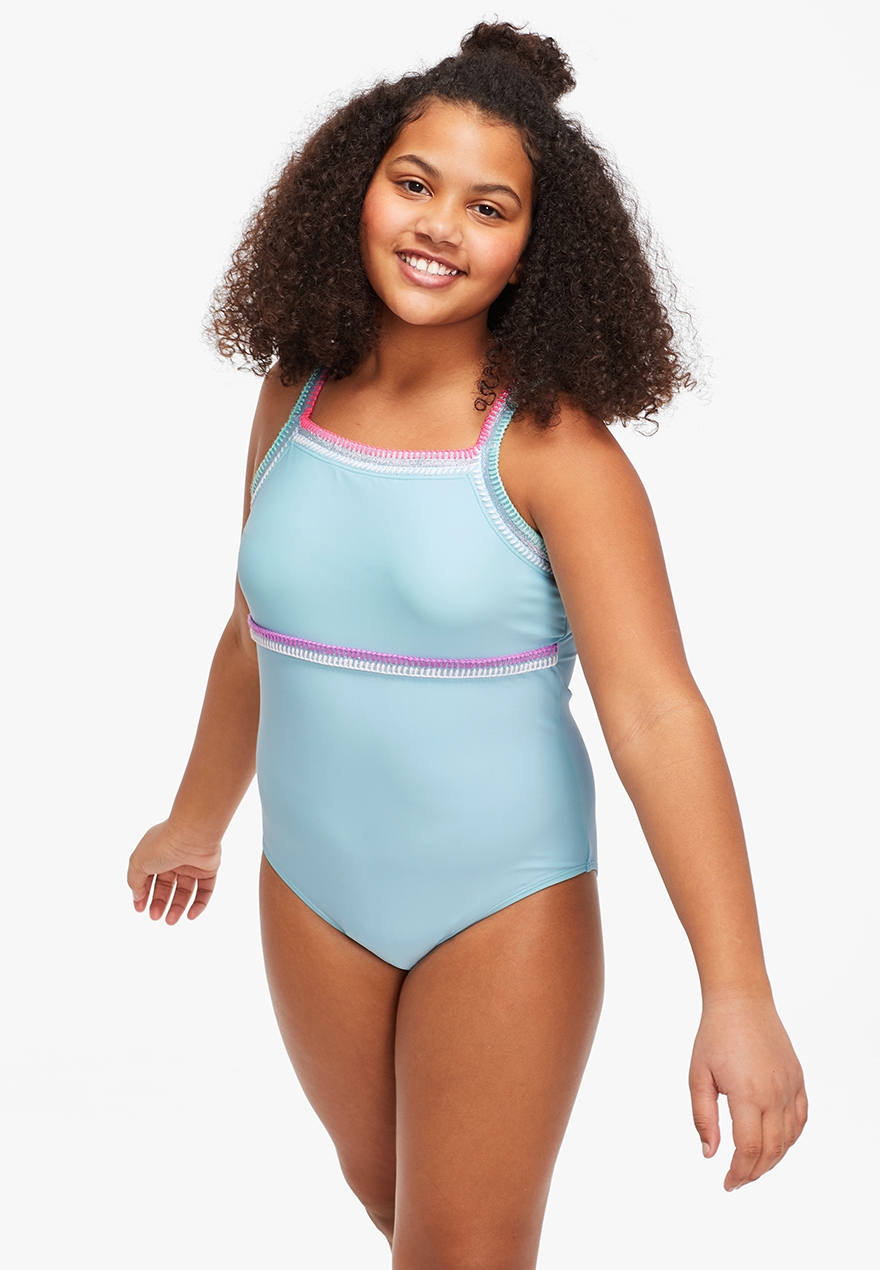 girls plus size swimwear