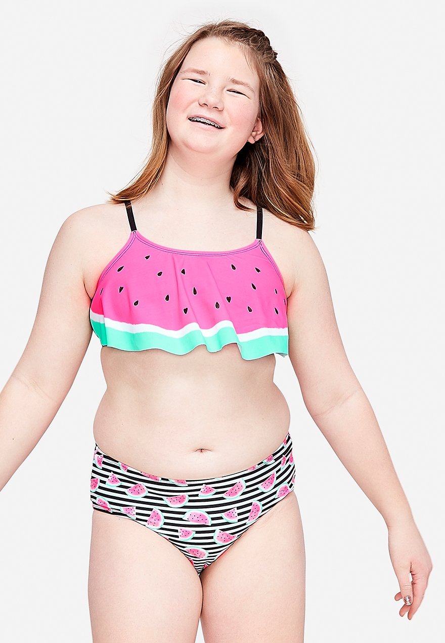 justice plus size bathing suits