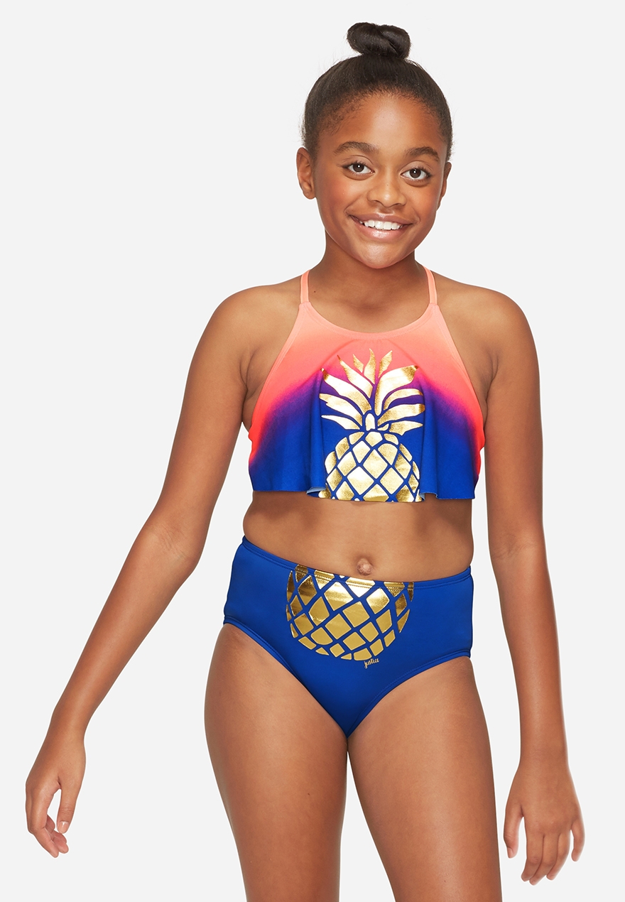 girls pineapple bikini