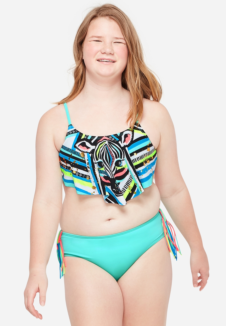 justice plus size swimwear