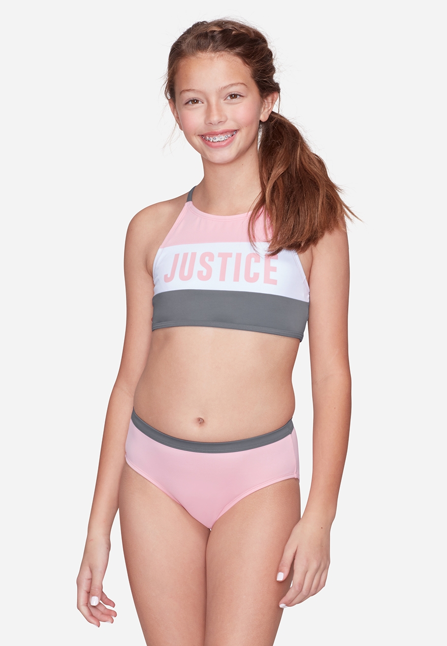 justice high waisted bikini