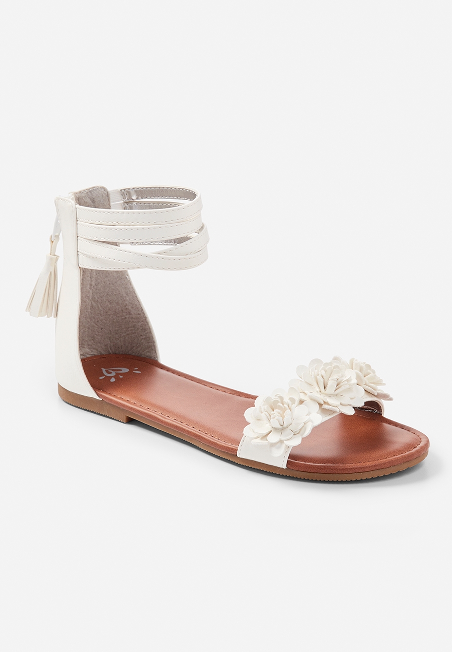 floral ankle strap sandals