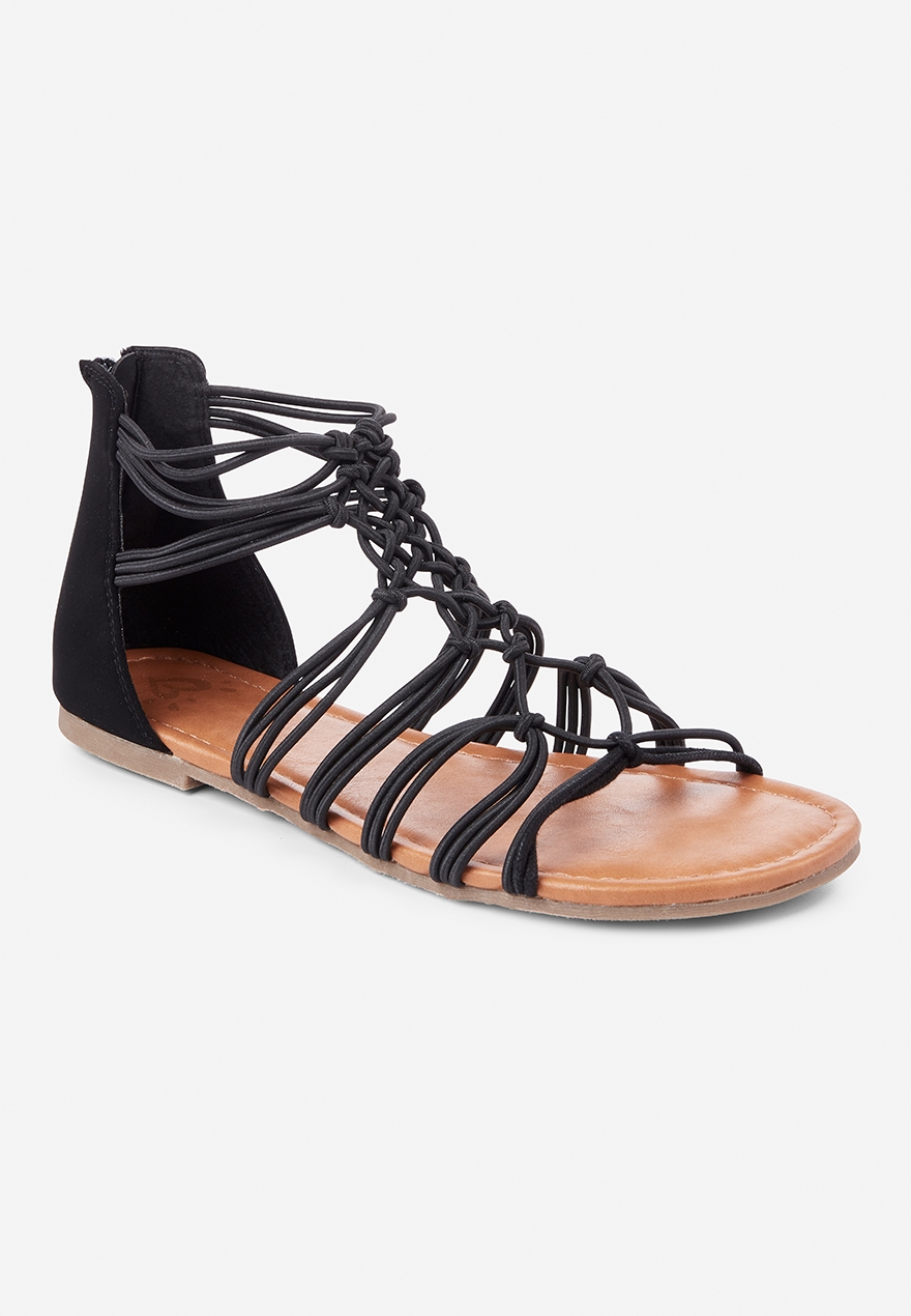 woven elastic sandals
