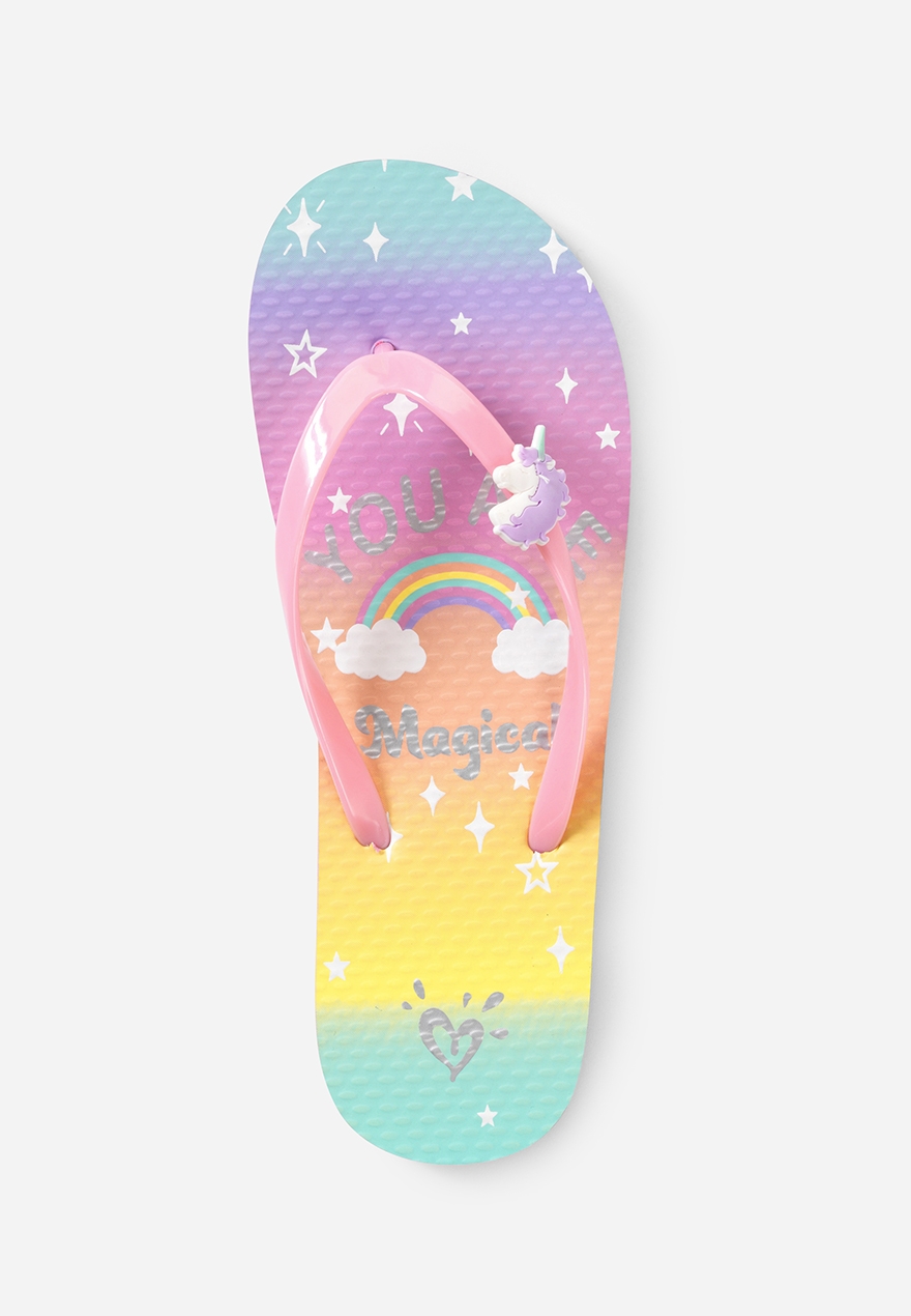 unicorn flip flops