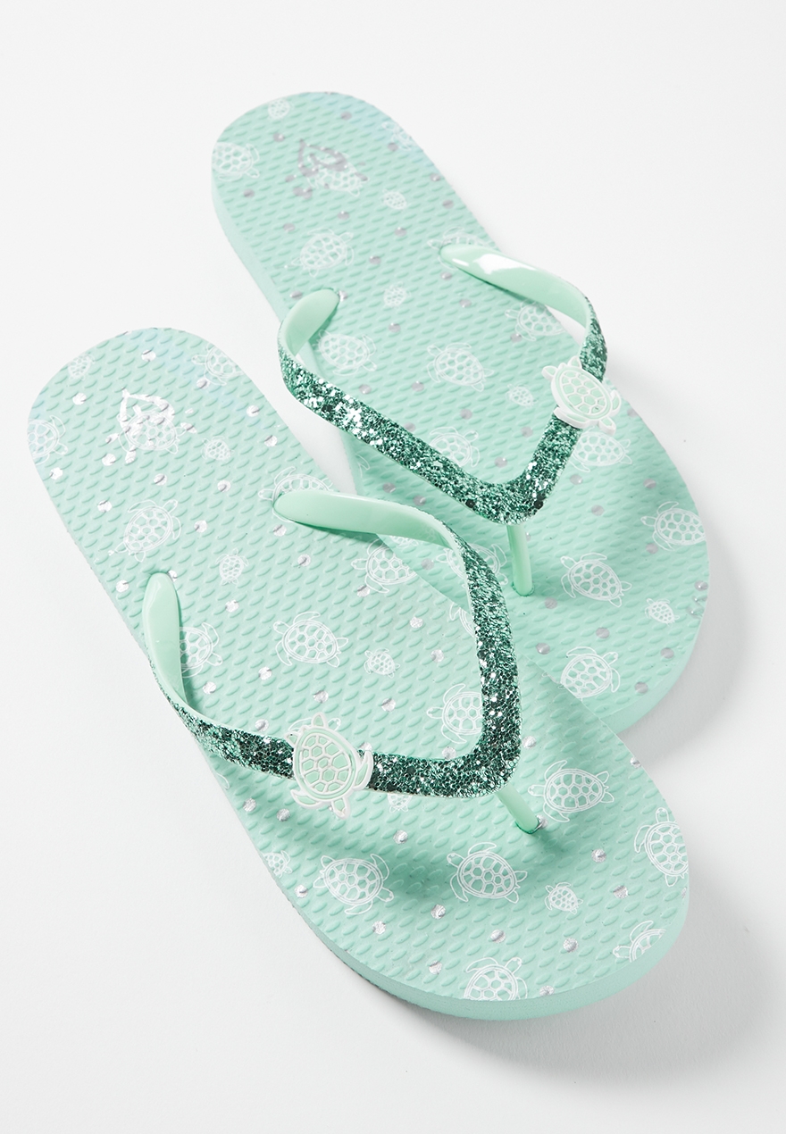 glitter flip flops