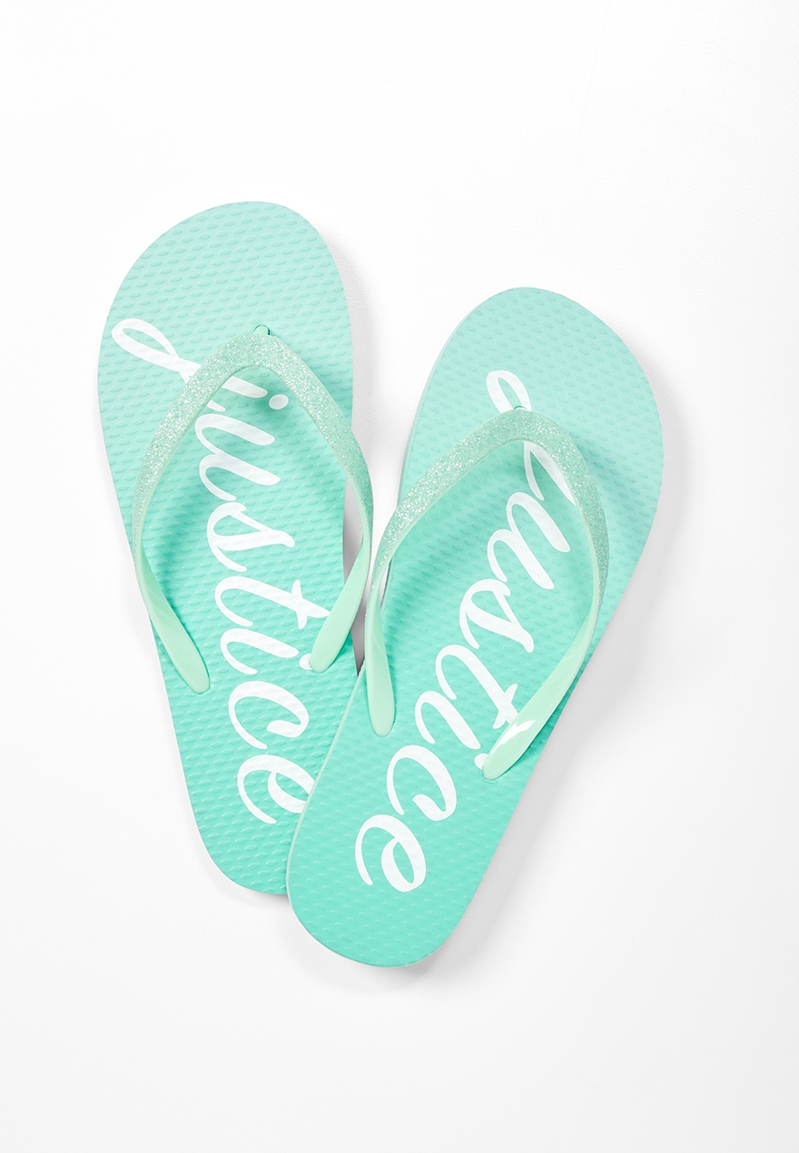 sequin flip flops in vibrant colors