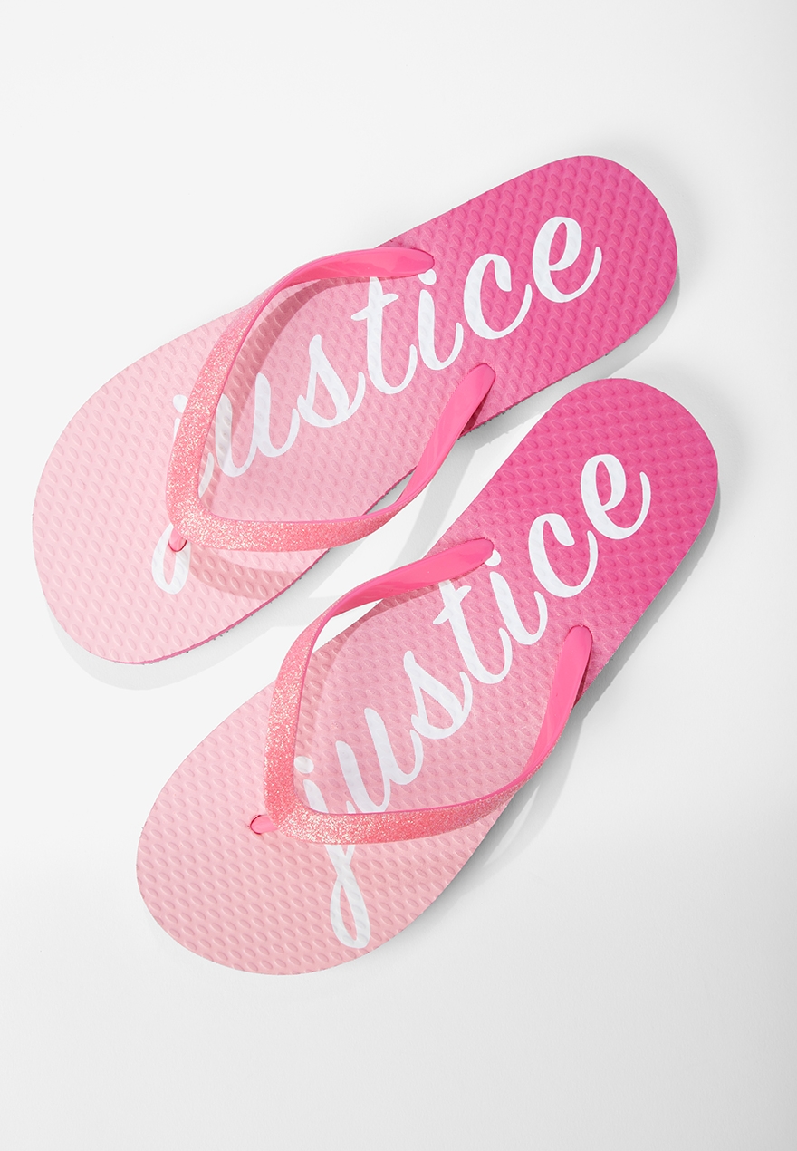 logo on flip flops