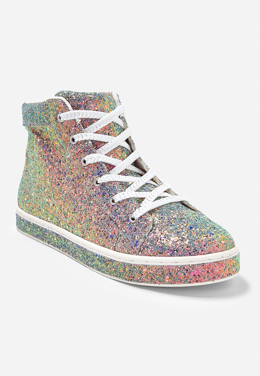 Glitter High Top Girls Sneaker | Justice